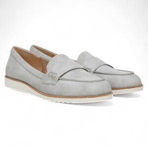 Life Stride Women's Light Gray Suede Loafers